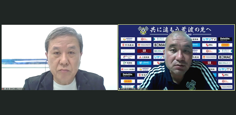 (左)梓設計 永廣 正邦氏 (右)今治.夢スポーツ 矢野 将文氏